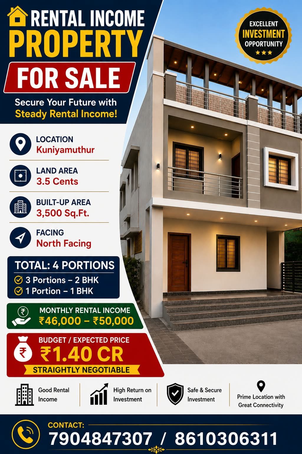 4 PORTION RENTAL INCOME PROPERTY