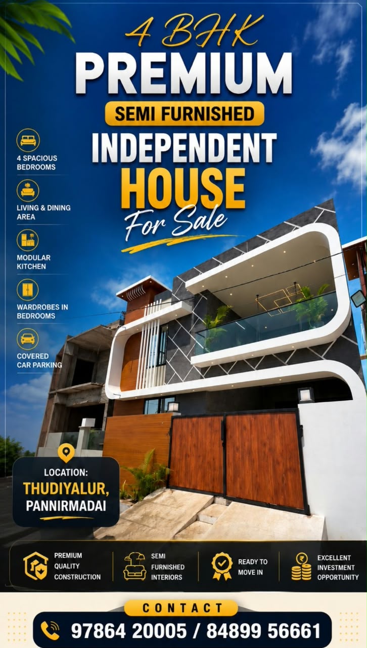 4BHK SEMI FURNISHED INDEPENDENT HOUSE